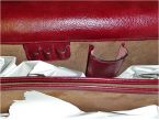 Grand cartable Dominique cuir rouge