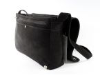 Grande besace reporter en nubuck marron