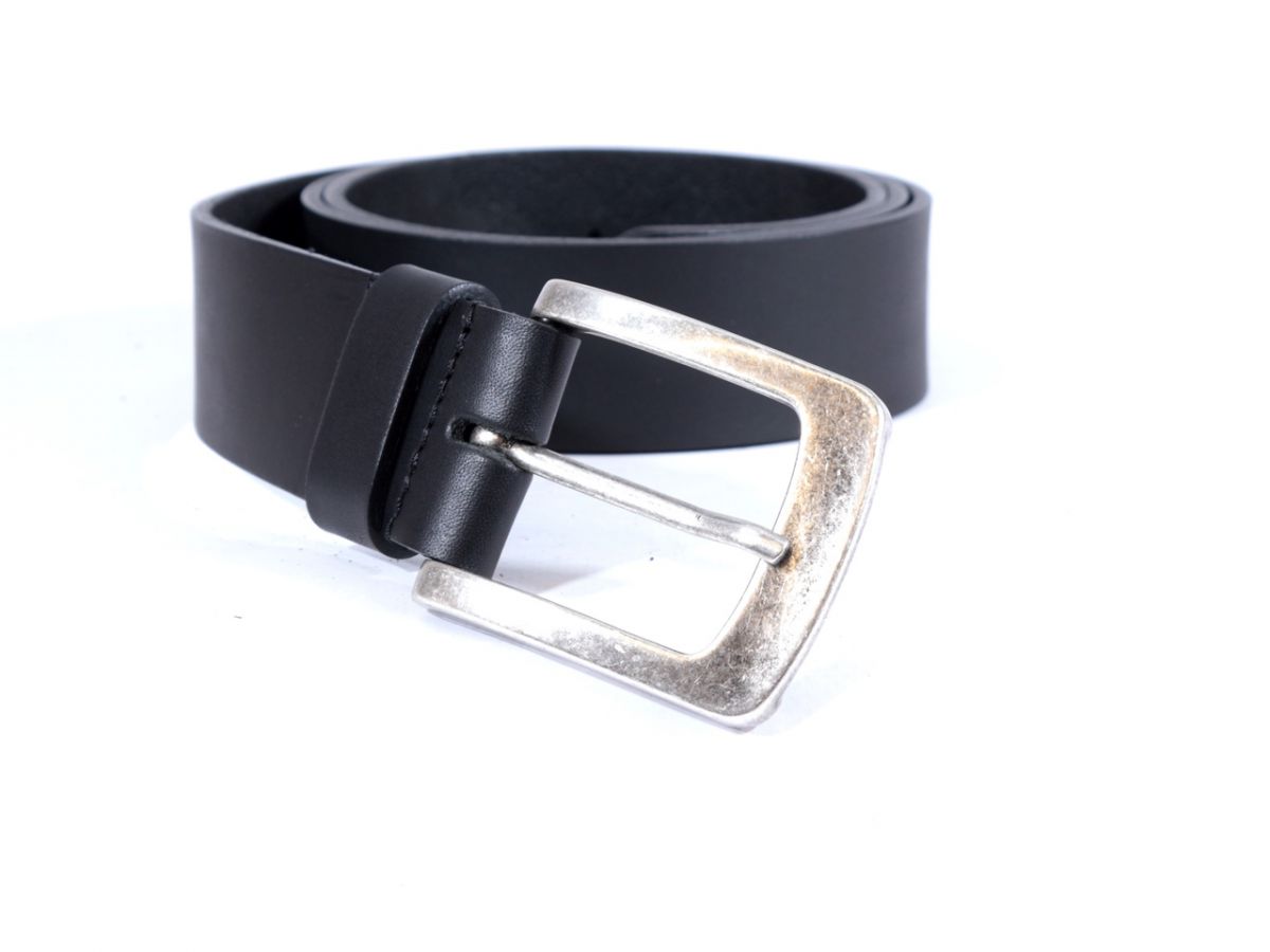 Ceinture Homme En Cuir Noir 130 Cm - Largeur 3.5 Cm, Boucle Automatique Métal - Formel Et Décontracté