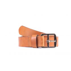Ceinture cuir gold boucle laiton massif chromé  4057