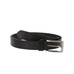 Ceinture cuir noir boucle longue et élégante 4056