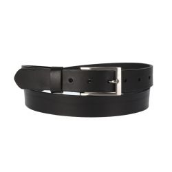 Ceinture cuir noir boucle longue et élégante 4056