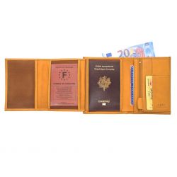 Pochette De Soirée Vintage GOLD PFEIL - Cuir Bleu Marine, Portefeuille élégant