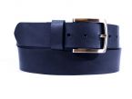 Ceinture cuir 40mm bleu marine, boucle aux belles lignes courbes 4065