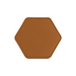 Sous-Verre hexagonal en cuir gold, set de 6
