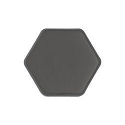 Sous-Verre hexagonal en cuir gris fer, set de 6