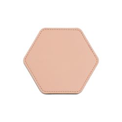 Sous-Verre hexagonal en cuir rose, set de 6