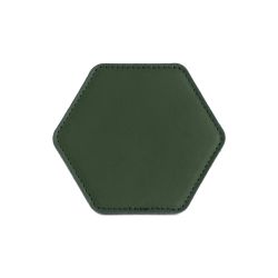 Sous-Verre hexagonal en cuir vert anglais, set de 6