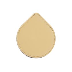Sous-Verre goutte en cuir beige café latte, set de 6