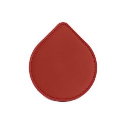 Sous-Verre goutte en cuir rouge coquelicot, set de 6
