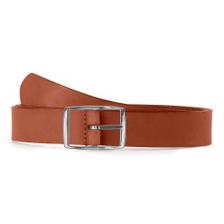 Ceinture cuir gold, boucle rectangulaire, moderne, argentée - 30mm - 4119