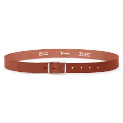 Ceinture cuir gold, boucle rectangulaire, moderne, argentée - 30mm - 4119