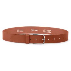 Ceinture cuir gold, boucle rectangulaire, classique, argentée - 35mm - 4122