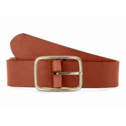 Ceinture cuir gold, boucle rectangulaire, classique, en laiton - 35mm - 4129