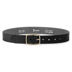 Ceinture cuir noir, boucle rectangulaire, classique, en laiton - 35mm - 4129