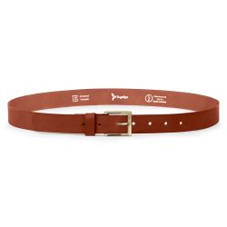 Ceinture cuir gold, boucle carrée, classique, en laiton - 30mm - 4125