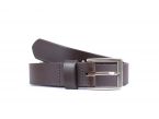 Ceinture cuir marron foncé boucle rectangulaire très sobre 4051