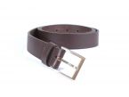 Ceinture cuir marron foncé boucle rectangulaire très sobre 4051