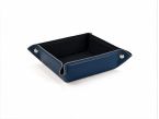 Vide poche carré en cuir bleu - VP502