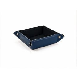 Vide poche carré en cuir bleu - VP502
