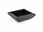 Vide poche carré en cuir gris - VP502
