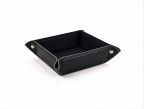 Vide poche carré en cuir noir - VP502