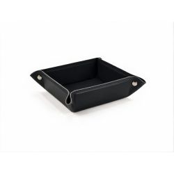 Vide poche carré en cuir noir - VP502