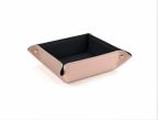 Vide poche carré en cuir rose - VP502