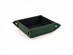Vide poche carré en cuir vert - VP502
