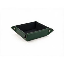 Vide poche carré en cuir vert - VP502