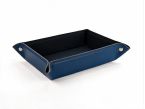 Vide poche rectangle en cuir bleu - VP503