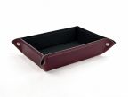 Vide poche rectangle en cuir bordeaux - VP503