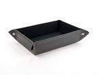 Vide poche rectangle en cuir gris - VP503