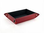 Vide poche rectangle en cuir rouge - VP503