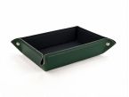 Vide poche rectangle en cuir vert - VP503