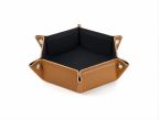 Vide poche hexagonal en cuir gold - VP504