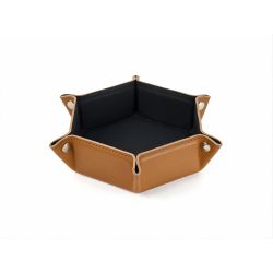 Vide poche hexagonal en cuir gold - VP504