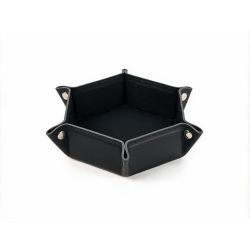 Vide poche hexagonal en cuir noir - VP504
