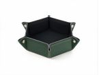 Vide poche hexagonal en cuir vert - VP504