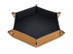 Vide poche hexagonal XL en cuir gold - VP506