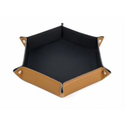 Vide poche hexagonal XL en cuir gold - VP506