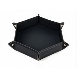 Vide poche hexagonal XL en cuir noir - VP506