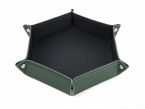 Vide poche hexagonal XL en cuir vert - VP506