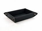 Vide poche rectangle en cuir noir - VP503