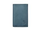 Porte-cartes "Luxe" tout cuir bleu pétrole 8 Cartes - PM-018-01