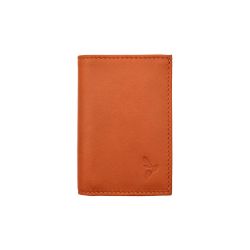 Porte-cartes "Luxe" tout cuir orange 8 Cartes - PM-018-01