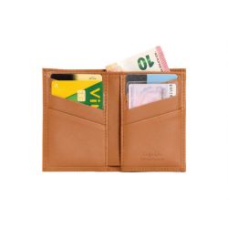 Porte-cartes "Luxe" tout cuir fauve 8 Cartes - PM-018-01