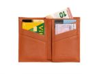 Porte-cartes "Luxe" tout cuir orange 8 Cartes - PM-018-01