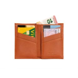 Porte-cartes "Luxe" tout cuir orange 8 Cartes - PM-018-01