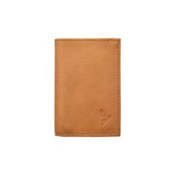 Porte-cartes compact "Luxe" tout cuir fauve - PM-038-01